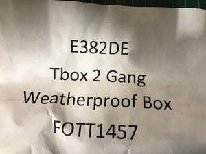 Tbox 2 Gang Weatherproof Box