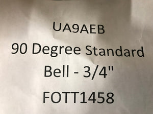 90 Degree Standard Bell - 3/4"