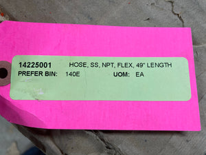 HOSE, SS, NPT, FLEX,49" LENGTH