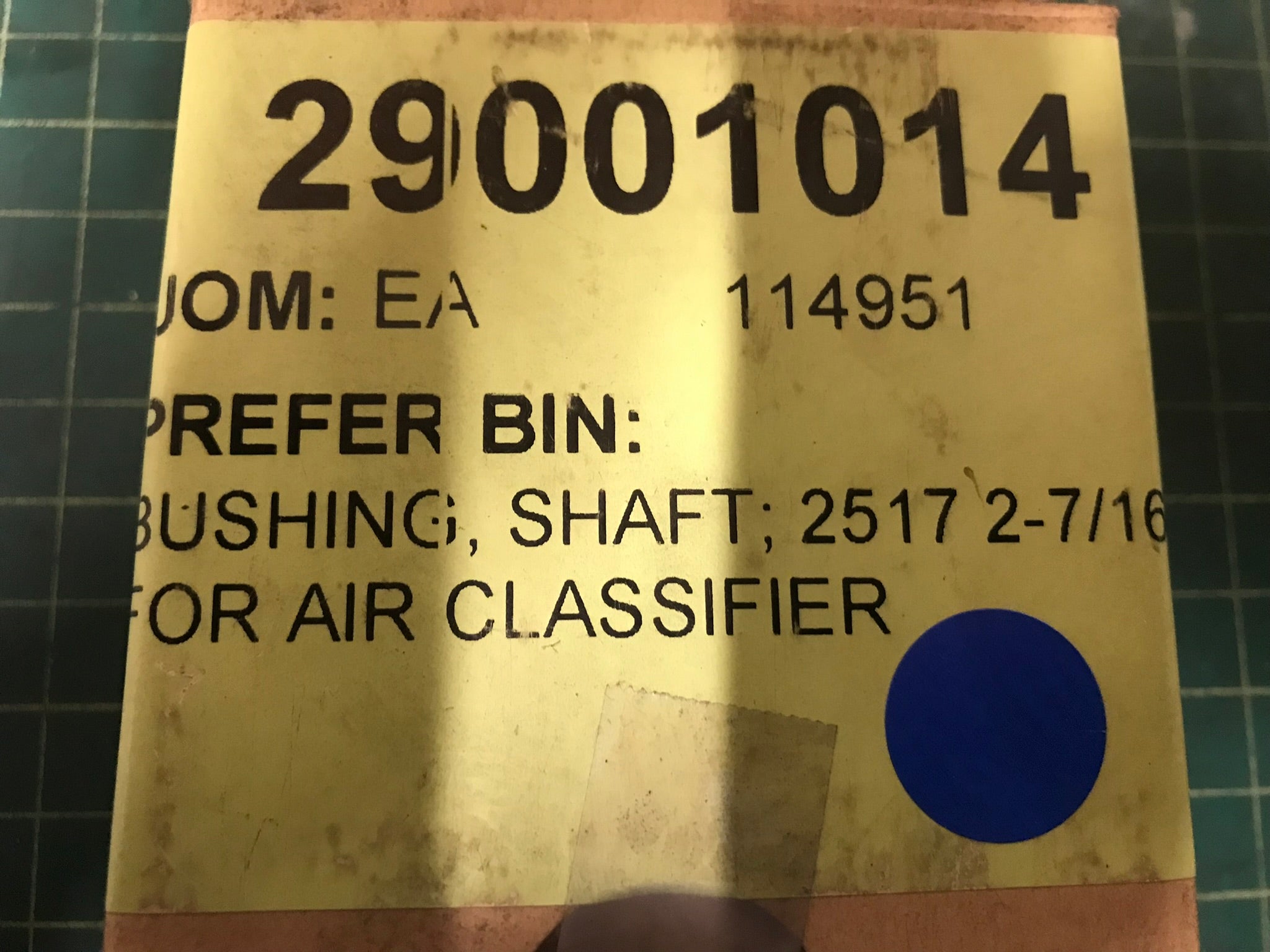 BUSHING, SHAFT; 2517 2-7/16"FOR AIR CLASSIFIER