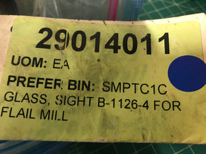 GLASS, SIGHT B-1126-4FOR FLAIL MILL