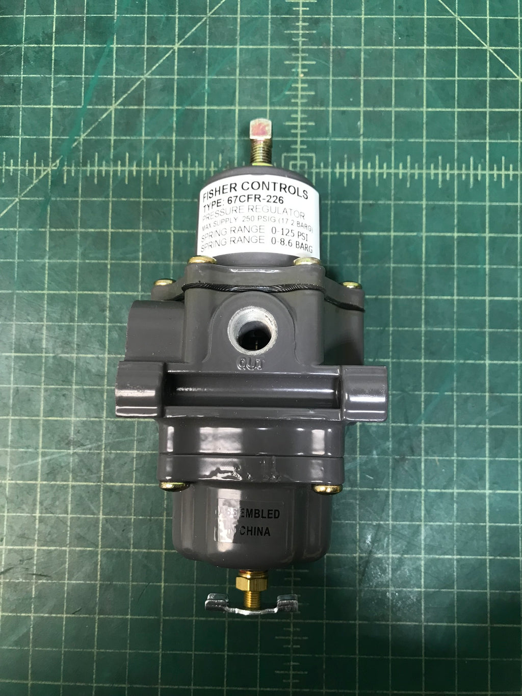 Fisher Regulator Valve, 0-125 PSI range