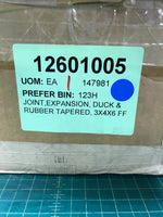 Expansion Joint, Duck & Rubber Tapered, 3x4x6