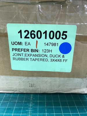 Expansion Joint, Duck & Rubber Tapered, 3x4x6