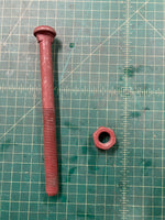 BOLT, EXTRA TRACK HEAD, RED-DCODED WITH NUT FOR DRESSER