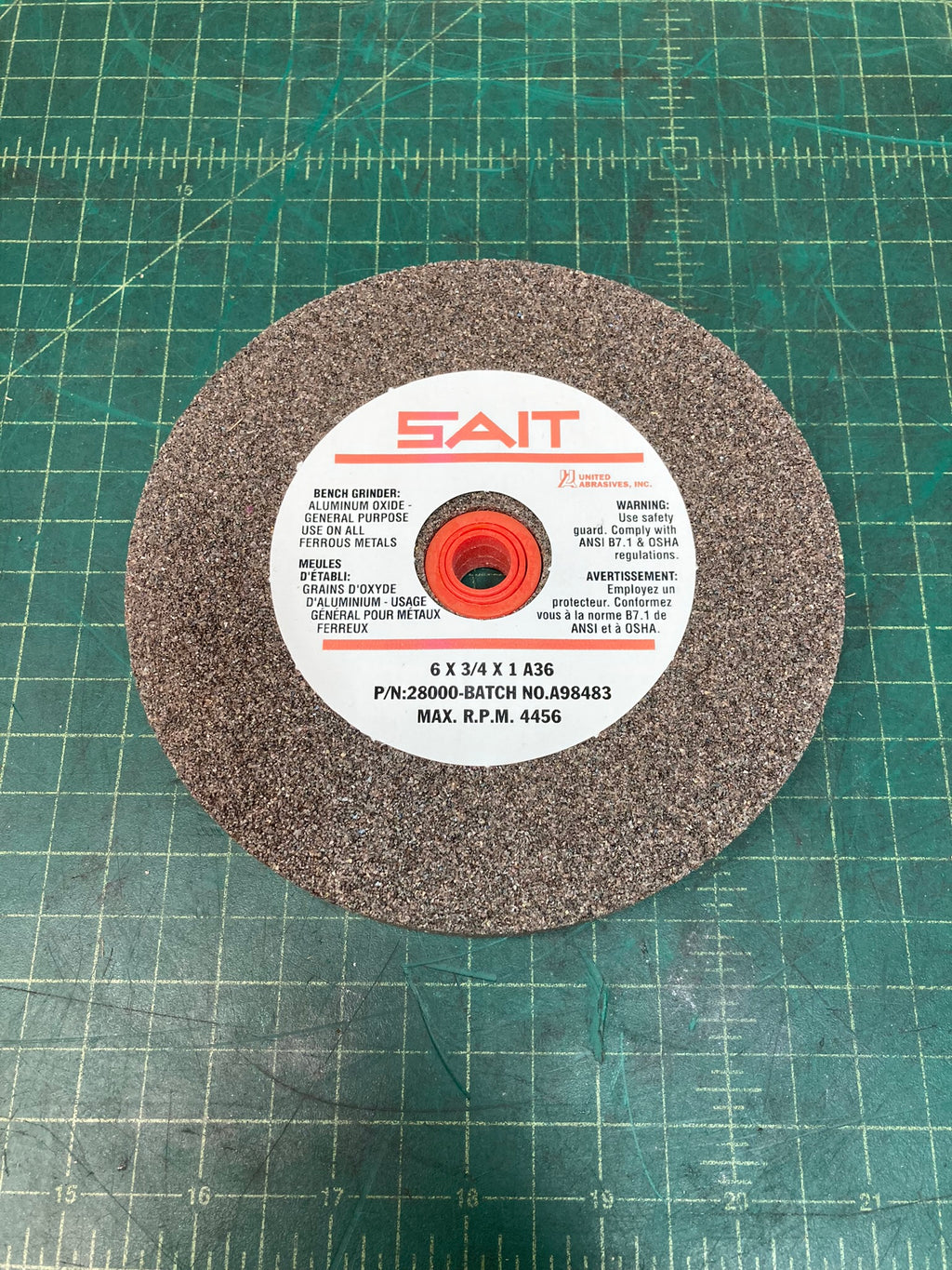 Sait, Grinder Wheel, General purpose, 6x3/4x1, A36