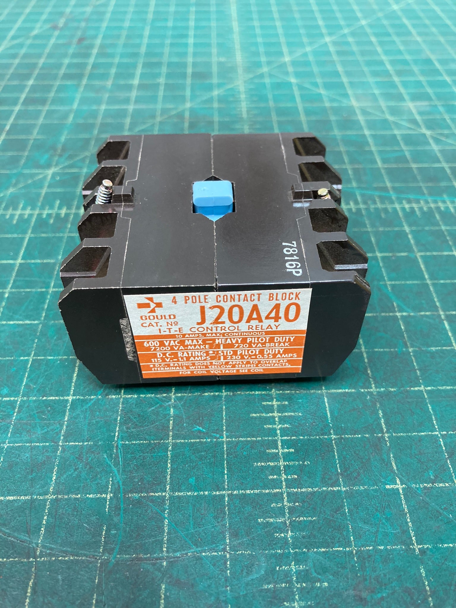 Gould J20A40, 4 Pole Contact Block