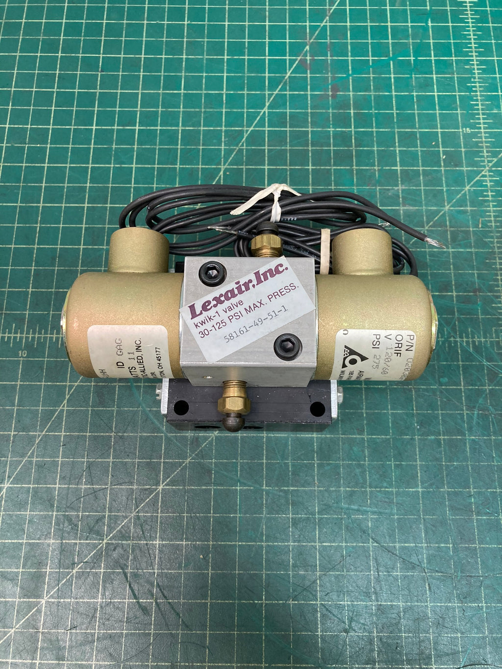 Lexair Kwik-1 Valve, Solenoid Dual Coil, 4 way, 120 VAC