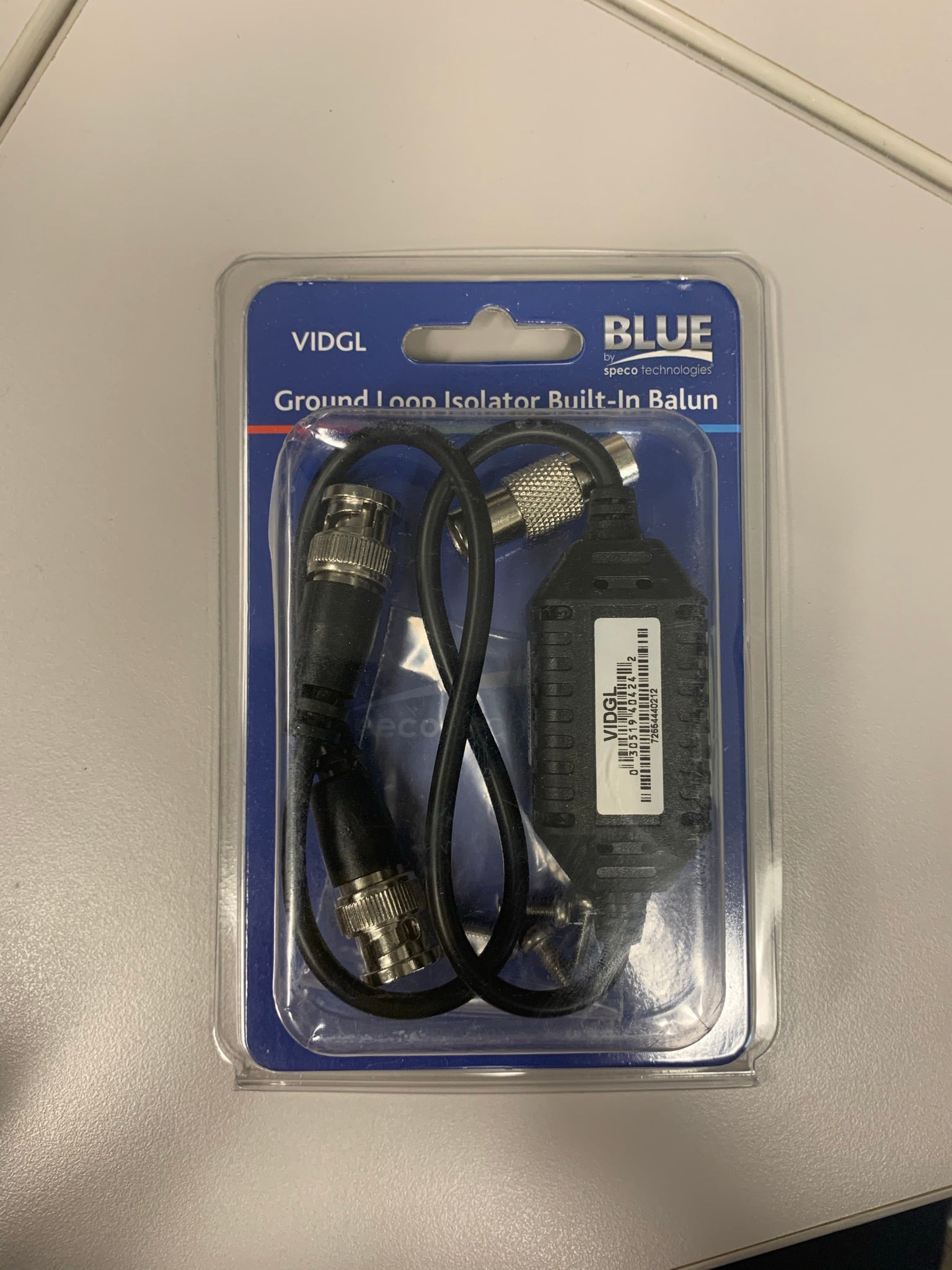 Blue by Speco Technologies 33547 Ground Loop Isolator Built in Video Balun