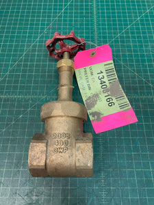 Gate Valve, 1- 1/4", 424 Brass 400 CWP