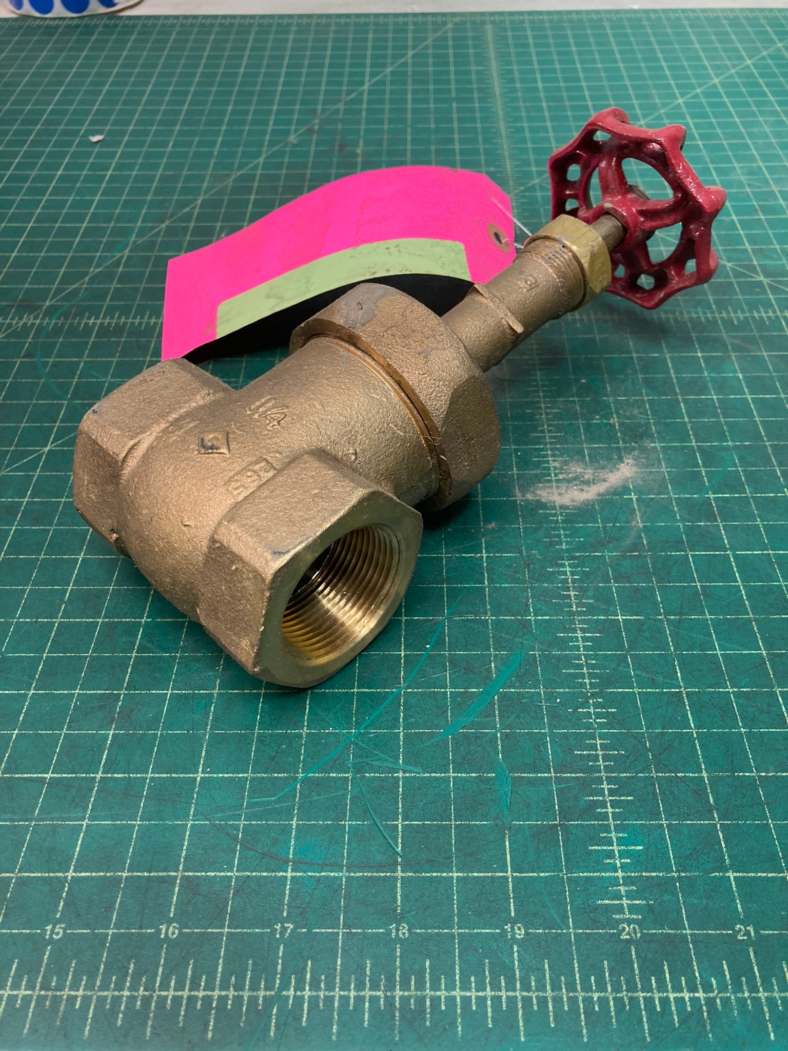 Gate Valve, 1- 1/4", 424 Brass 400 CWP