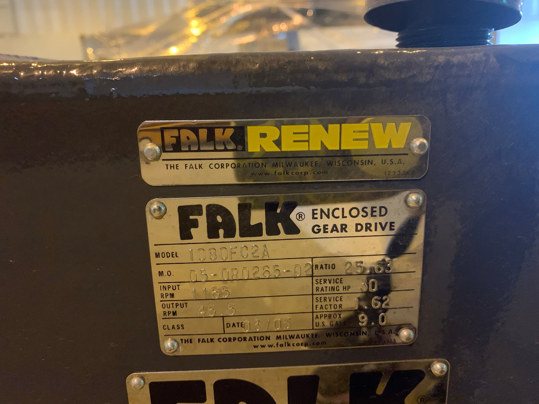 Falk Enclosed Gear Drive 1080FC2A Ratio 25.63